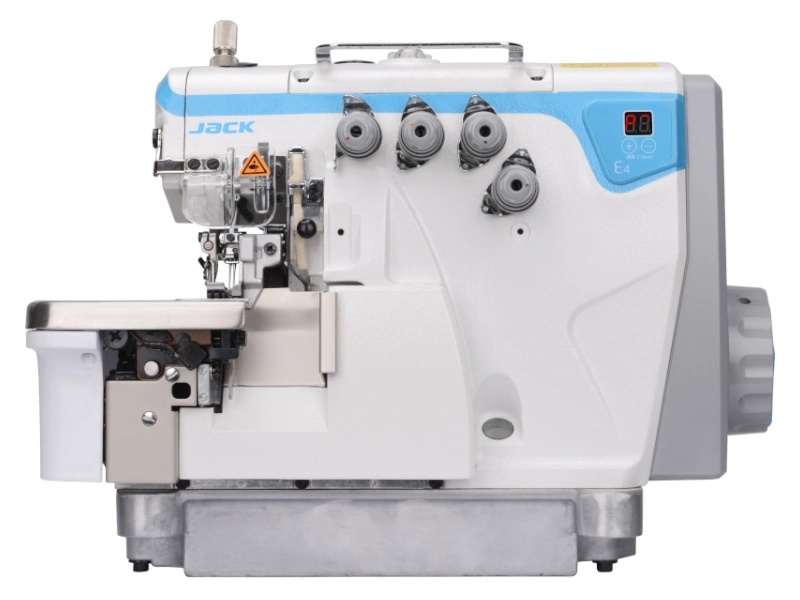 Profesjonalny owerlok przemysłowy Jack JK-E4S-4 to nowoczesna, 4-nitkowa maszyna stworzona z myślą o intensywnej pracy