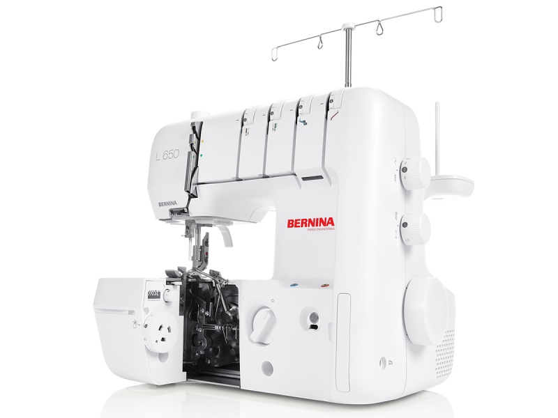 Оверлочна машина Bernina L650 з 2, 3, 4 нитками, автоматична пневматична заправка, швидкість шиття 1200 стібків/хв | Wiking Pols