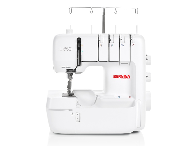 Оверлочна машина Bernina L650 з 2, 3, 4 нитками, автоматична пневматична заправка, швидкість шиття 1200 стібків/хв | Wiking Pols
