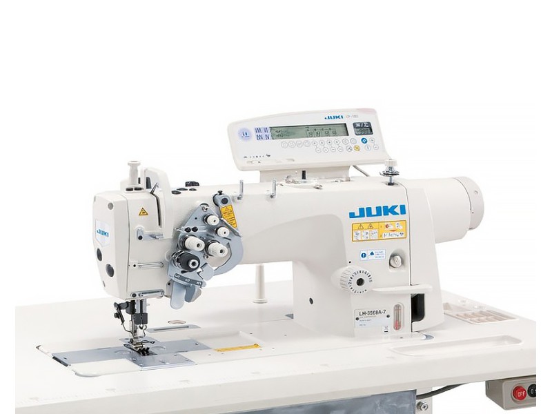 Sewing machine 2-needle lockstitch machine with double feed JUKI LH-3528 ASF-7-WB/AK135 automatic machine JUKI Flat lockstitch Sewing machine 2-needle lockstitch machine with double feed JUKI LH-3528 ASF-7-WB/AK135 automatic machine JUKI Flat lockstitch
