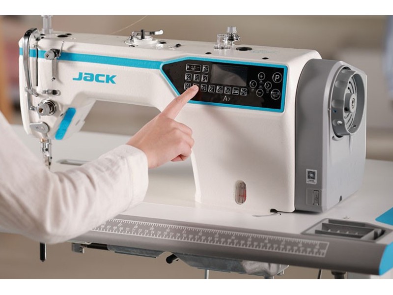 Sewing machine 1-needle automatic lockstitch machine-double transport- Jack A6F-EH Jack Single needle flat lockstitch machines