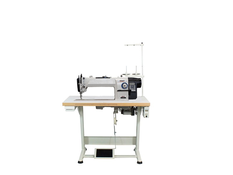 KRAFFT KF-640-H7-D4 - 37 cm arm automatic single needle lockstitch machine with double transport and long arm