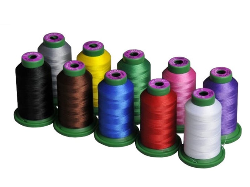 Set of 10 Amann Isacord machine embroidery threads
