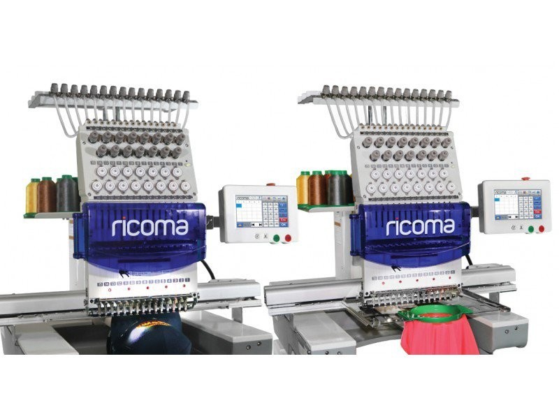 RiCOMA 1501PT 15-Needle Embroidery Machine with Stand and Software