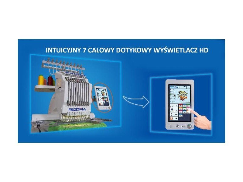 Hafciarka Ricoma EM1010 - jednogłowicowa -10 igłowa RICOMA Hafciarki do przemysłu Wiking Polska - 12