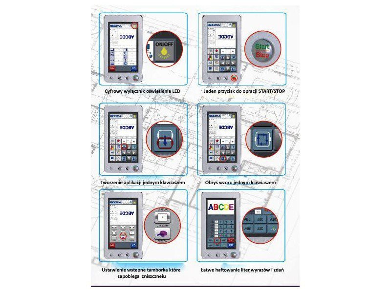 Hafciarka Ricoma EM1010 - jednogłowicowa -10 igłowa RICOMA Hafciarki do przemysłu Wiking Polska - 13 Hafciarka Ricoma EM1010 - jednogłowicowa -10 igłowa RICOMA Hafciarki do przemysłu Wiking Polska - 13