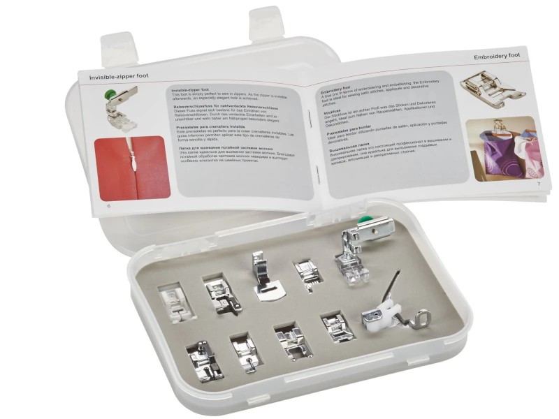 Set of presser feet for bernette B37 and B38 sewing machines