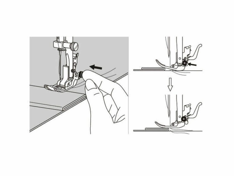 Universal foot (zig-zag) for Bernette machines