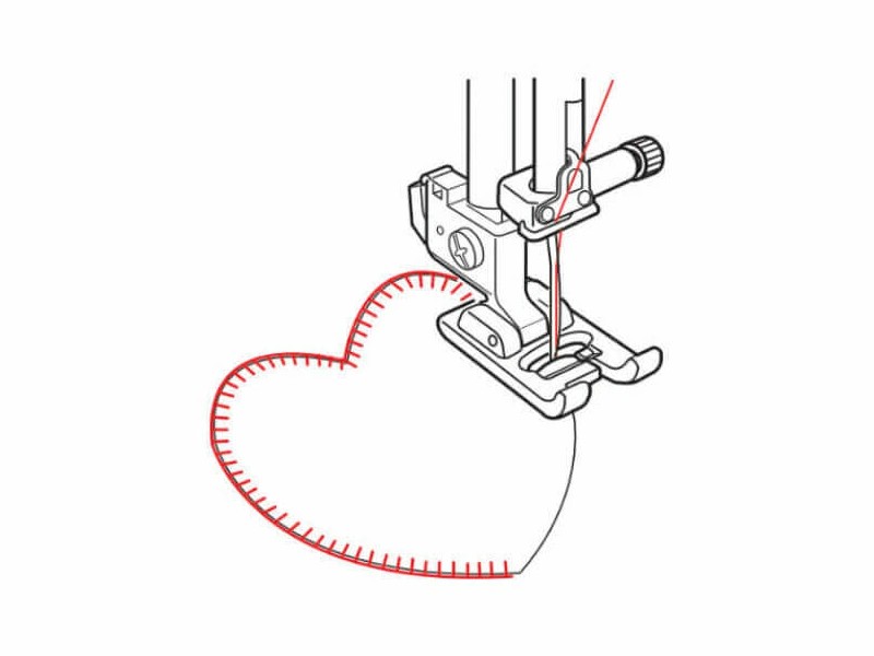 Transparent Satin Stitch Foot for Bernette Machines Transparent Satin Stitch Foot for Bernette Machines