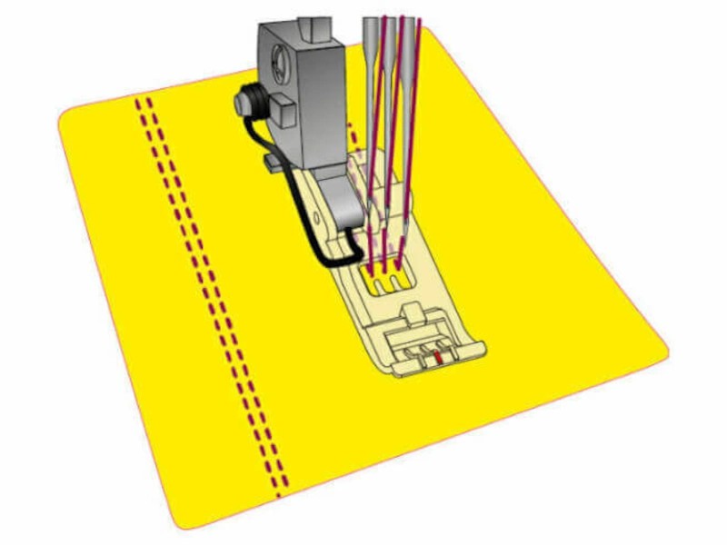Przeźroczysta stopka do ściegów drabinkowych Przeźroczysta stopka do ściegów drabinkowych