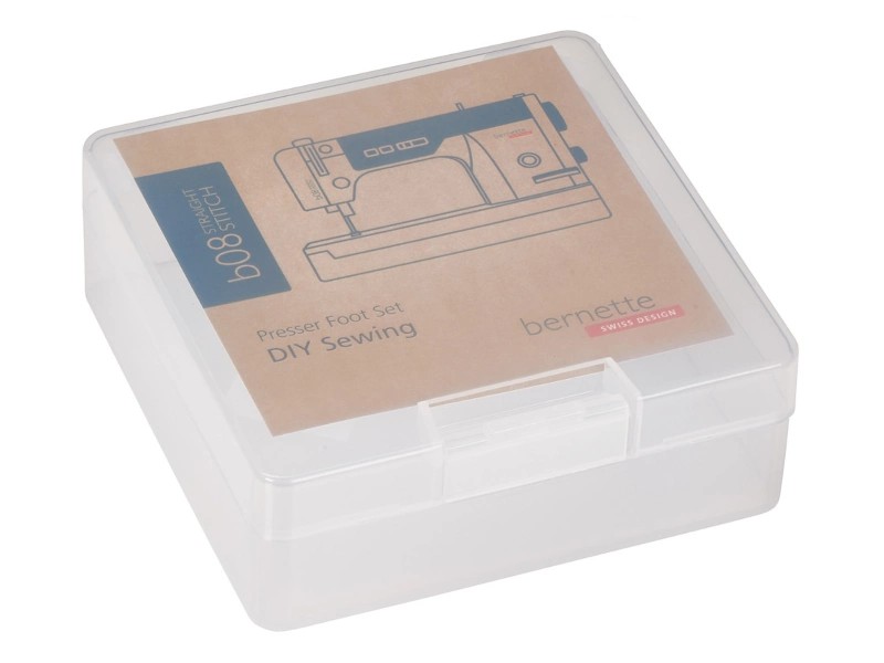 an extensive set of feet and accessories for the bernette b08 sewing machine