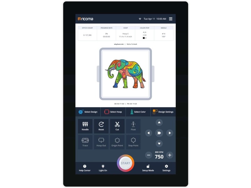 Ricoma RCM1501-10S embroidery machine - 15 needles with a new 10" screen | Wiking Polska | Embroidery machines for industry