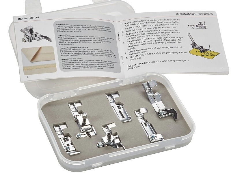 Set of 6 Bernette FunLock overlock presser feet | Wiking Polska | Bernette Accessories