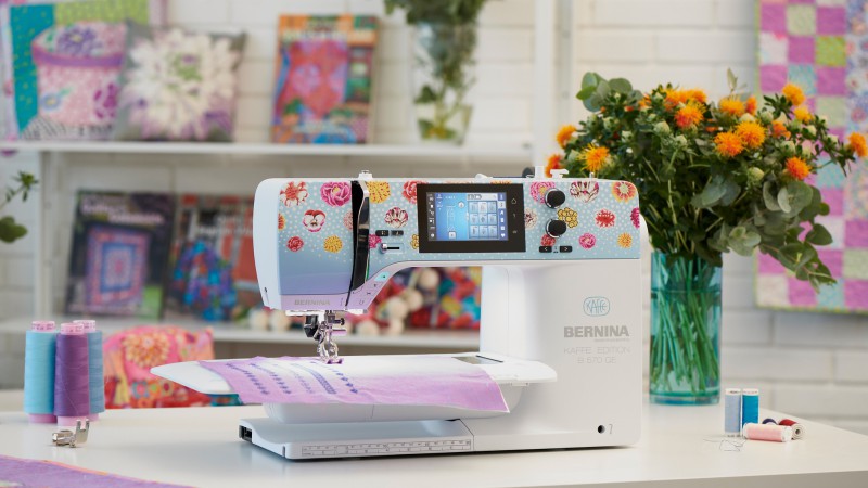 Bernina 570QE - a new sewing machine inspired by Kaffe Fassett fabrics