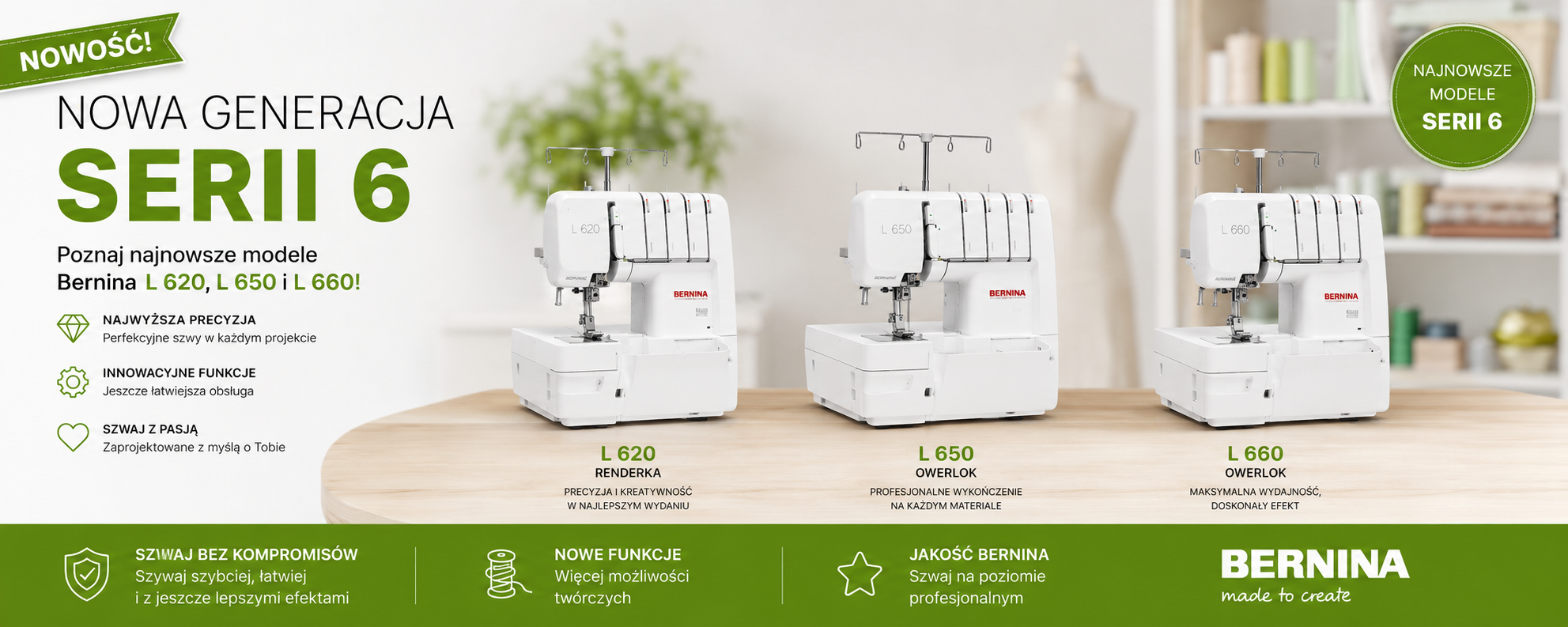 Nowość! - BERNINA Serii 6 - Już w sprzedaży!
